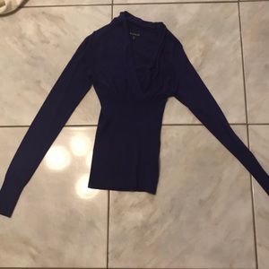 Long sleeve. Thin material. Purple. Loose vneck